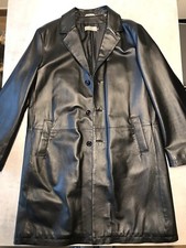Giacca di Vera pelle nera da uomo Leather Collection taglia 58 Usata Come Nuova