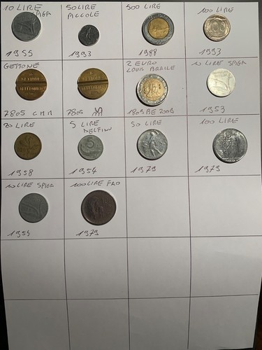 Monete miste lire euro - miste, e