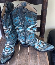 Stivali donna aztechi turchesi