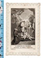 Santino - Holy Card - Merlettato - San Lorenzo da Brindisi