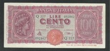 Lire 1943 and 100 - and,
