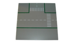 Lego® Lastra stradale 32x32 strada Incrocio a T GRIGIO senza Marciapiede 