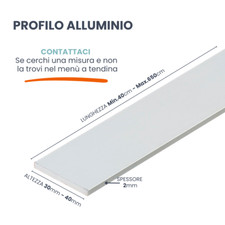 Profilo piatto alluminio 2mm - profilo,
