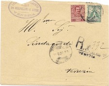 C9457-Veneto, Venezia, raccomandata per città tariffa cent. 15 ( 10+5), 1902 (?)