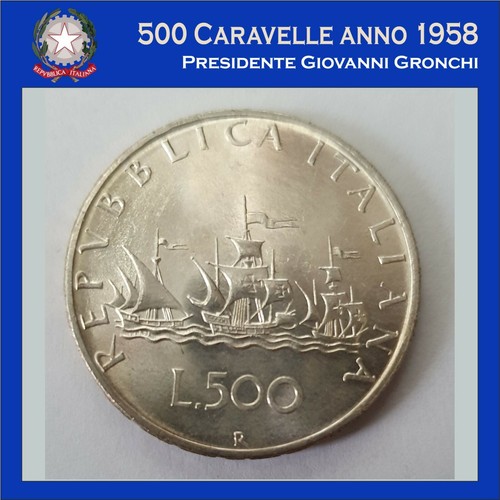 500 lire caravelle argento - 500,