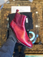 VALENTINO red leather chelsea