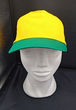 Cappellino bimbo bicolore con visiera - Colore giallo/verde - Taglia unica