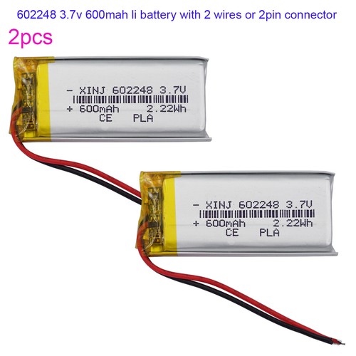 2pcs 600mah 2 22wh - 600mah, 2.22wh