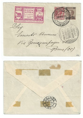 Italia 1925 posta aerea - posta,