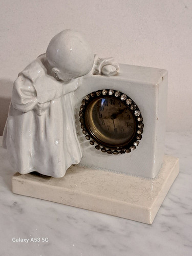 Antica scultura con orologio - antica,