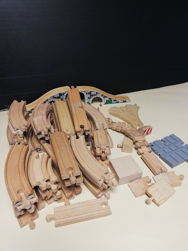 Lotto pista legno pezzi - in,