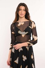 Maglia velata a fantasia Dixie