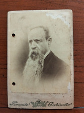 1880 FOTOGRAFIA FILOSOFO E POLITICO GIOVANNI BOVIO CON FIRMA AUTOGRAFA
