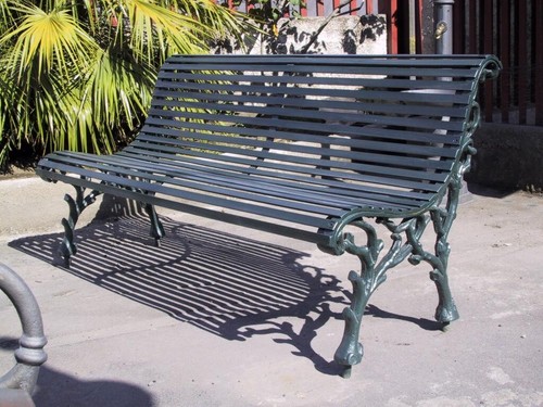 Panchina con supporti ghisa - panchina,