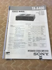 ORIGINAL SONY SERVICE MANUAL & SCHEMATIC - TA-A400 D1000