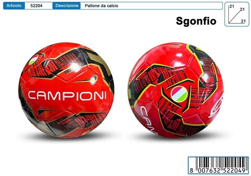 Pallone cuoio calcio rosso - pallone,