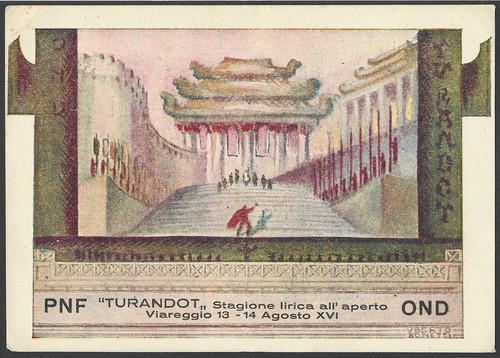 Cartolina pnf turandot ala - pnf, l'ala