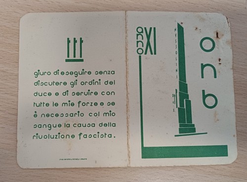 Tessera opera nazionale - tessera,