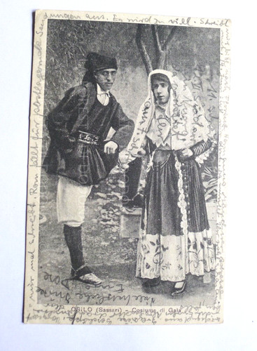 Cartolina vecchia foto costumi - vecchia,
