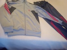 Adidas Tuta  completa da uomo grigio/blu/rosso ottima, giacca e pantalone