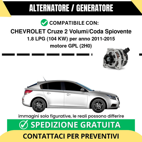 Alternatore chevrolet cruze - chevrolet,