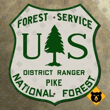 Distintivo insegna Colorado Pike National Forest Service ranger distrettuale USFS 18x20