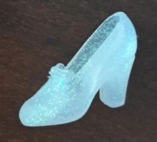 BARBIE SCARPINA SINGOLA DI CENERENTOLA TRASPARENTE MADREPERLATO CON GLITTER