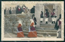 Nuoro Fonni Costumi Uscita dalla Messa Alterocca 13174 cartolina RB7940