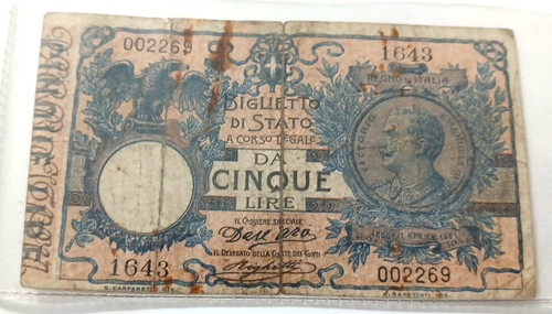 Banconota lire ottobre - 5, 19