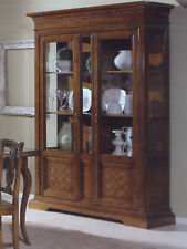 CRISTALLIERA VETRINA LEGNO INTARSIATA COLORE NOCE BASSANO x SOGGIORNO SALA  855R