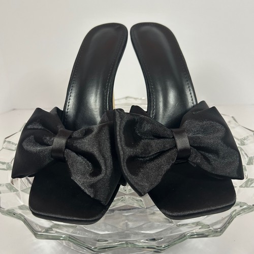 Mules nero fiocco tacco - , alto