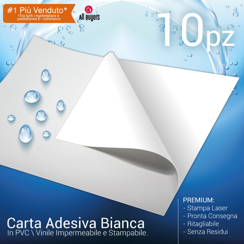Carta adesiva bianca - carta, a4