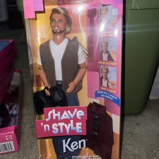 Barbie's Friend Shave 'N Style Ken 23788 nuova con scatola 1999 bambola Mattel HTF NUOVA