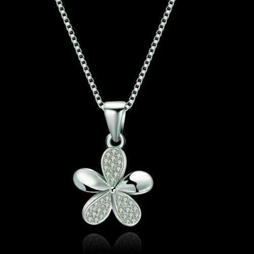 Catena ciondolo fiore diamante - catena,