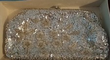 pochette da sera con paiettes argentate vintage