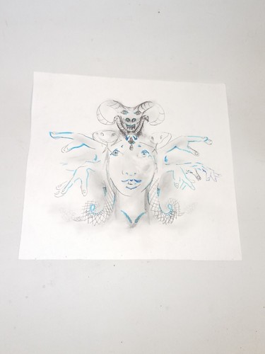 Surrealistic drawing made - surrealistic,