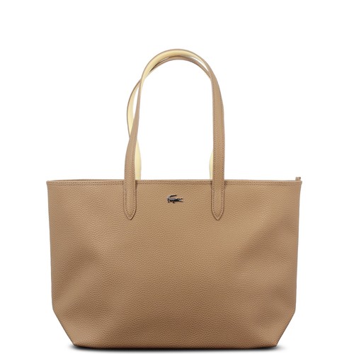 Lacoste borsa shopping beige - lacoste,