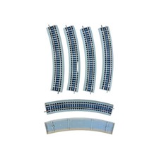 MEHANO T2 Nr.6 BINARI CURVI con MASSICCIATA x PLASTICO FERROVIARIO SCALA N 1/160