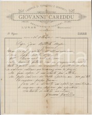 1892 SARDEGNA LURAS (SS) Giovanni CAREDDU negoziante sugheri - Lettera