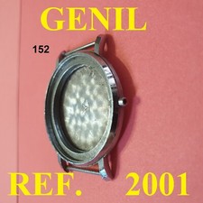 cassa 33,2 orologio genil ref. 2001 watch old case back stainless steel vintage
