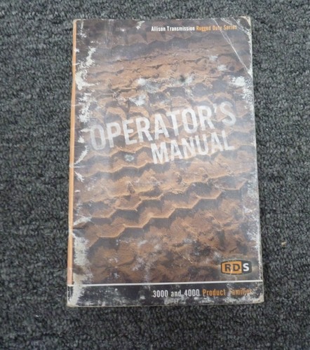 Manuale operatore allison - allison, 4000