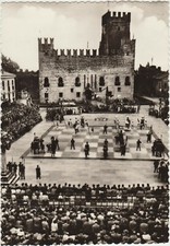MAROSTICA - PARTITA A SCACCHI - PERSONAGGI VIVENTI IN COSTUME (VICENZA) 1963