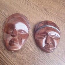 COPPIA DI MASCHERE SCULTURE