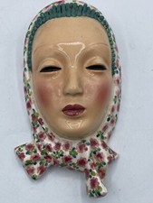 Sacru Rometti Umbertide Maschera In Ceramica 1930