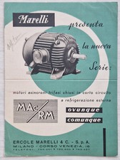 Marelli, motori asincroni trifasi, depliant/opuscolo, anni '30