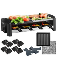 Barbecue per raclette 8 persone piastra per barbecue party grill da tavolo grill elettrico 1300 W