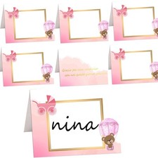 50pcs Segnaposto Battesimo Bimba Bimbo,Segnaposto Allestimento Festa Tema O