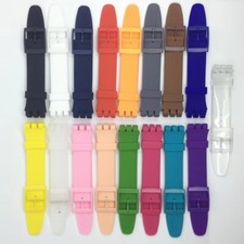 Cinturino orologio silicone per Swatch 16mm 17mm 19mm 20mm giallo blu verde rosa