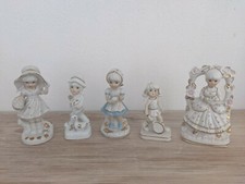 STATUINE IN PORCELLANA FIGURINE ORO MARCHIO N & P - CAPODIMONTE ANNI 70-80