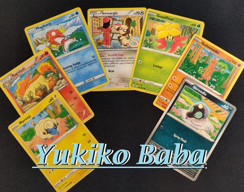 Carte yukiko baba - pokémon, tcg